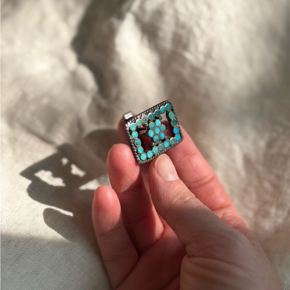 Vintage Turquoise Cuff Link - Single - Picture 3 of 4